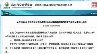 2022北京小客车摇号时间_2022北京小客车摇号时间表